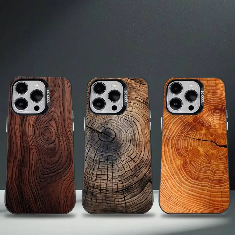 

Natural Wood Phone Case For iPhone 17,16,15,14,13,12,11,Pro,Max,Plus,E,Air,Mini Black Tpu Cover