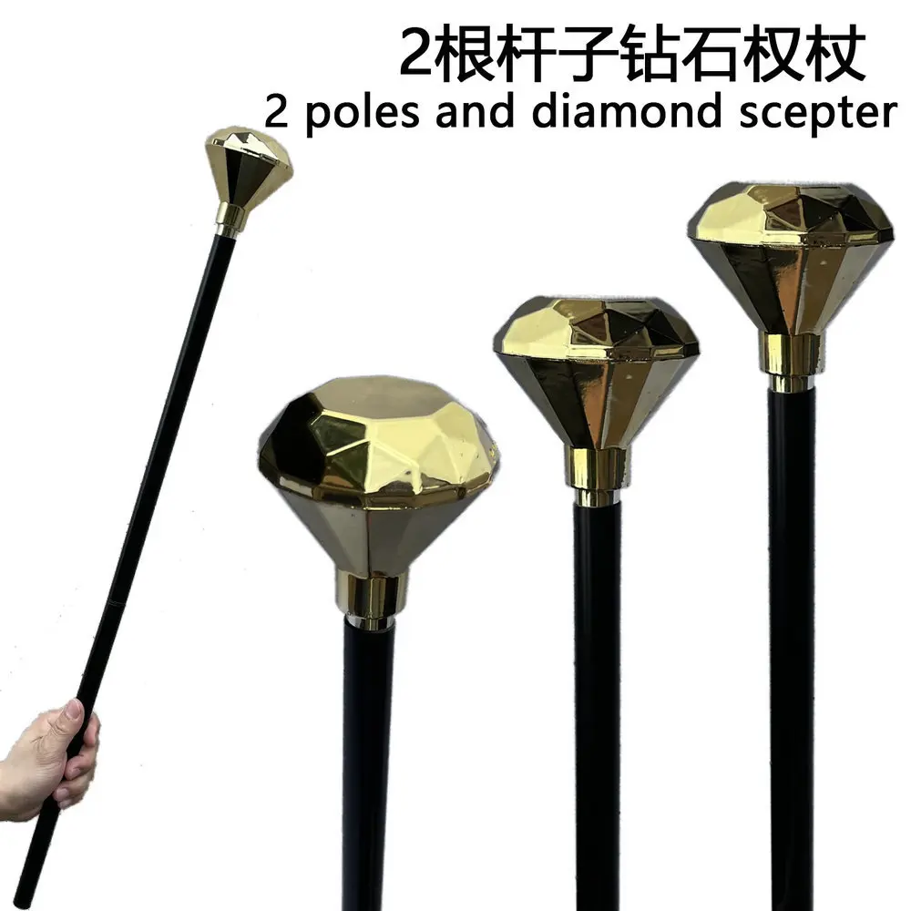 Funny Gemstone Scepter Wand Wizard Scepter Cosplay Dollars Diamond Scepter Party Prom Show Dress Up Kids Gift