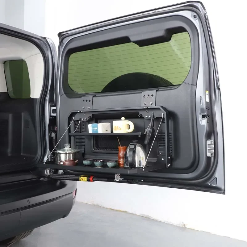 For Haval H9 2024+ Aluminum Alloy Black Car tailgate multi-function foldable rack car decoration modification accessories