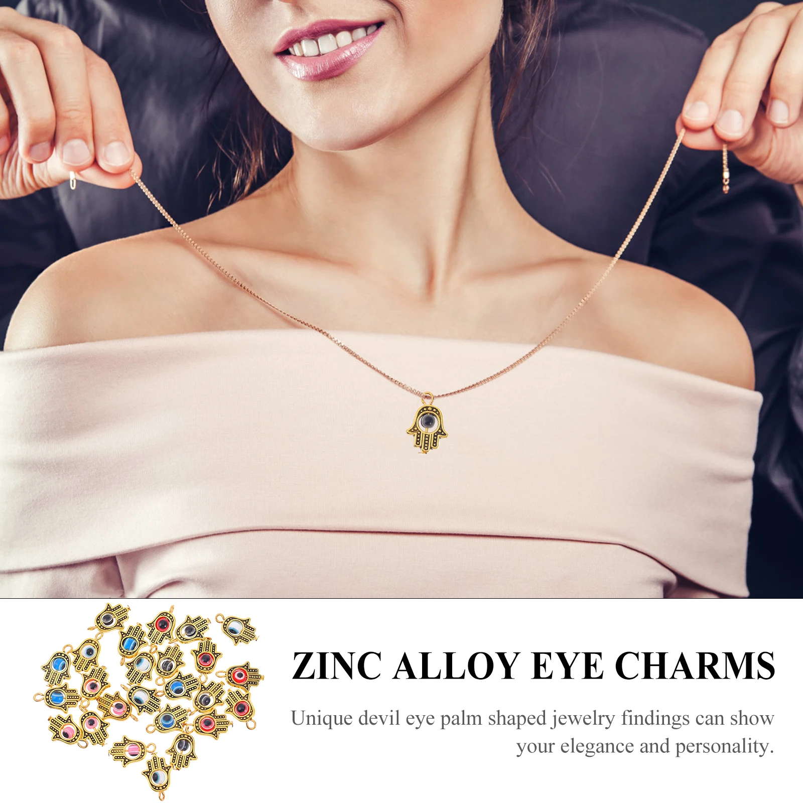 

Evil Eye Pendant Rotating Eyeball Jewelry Charm Beads for Making Shaped Charms