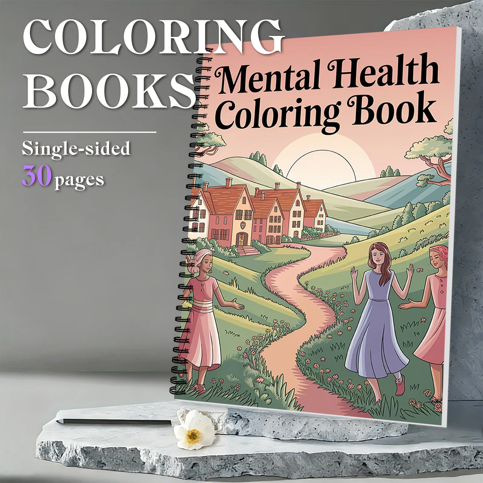 

1 шт., 30 страниц, книжка-раскраска с цветочным релаксацией, цитаты для ухода за эмоциями, успокаивающие, занятия сental Wellness для взрослых, подростков