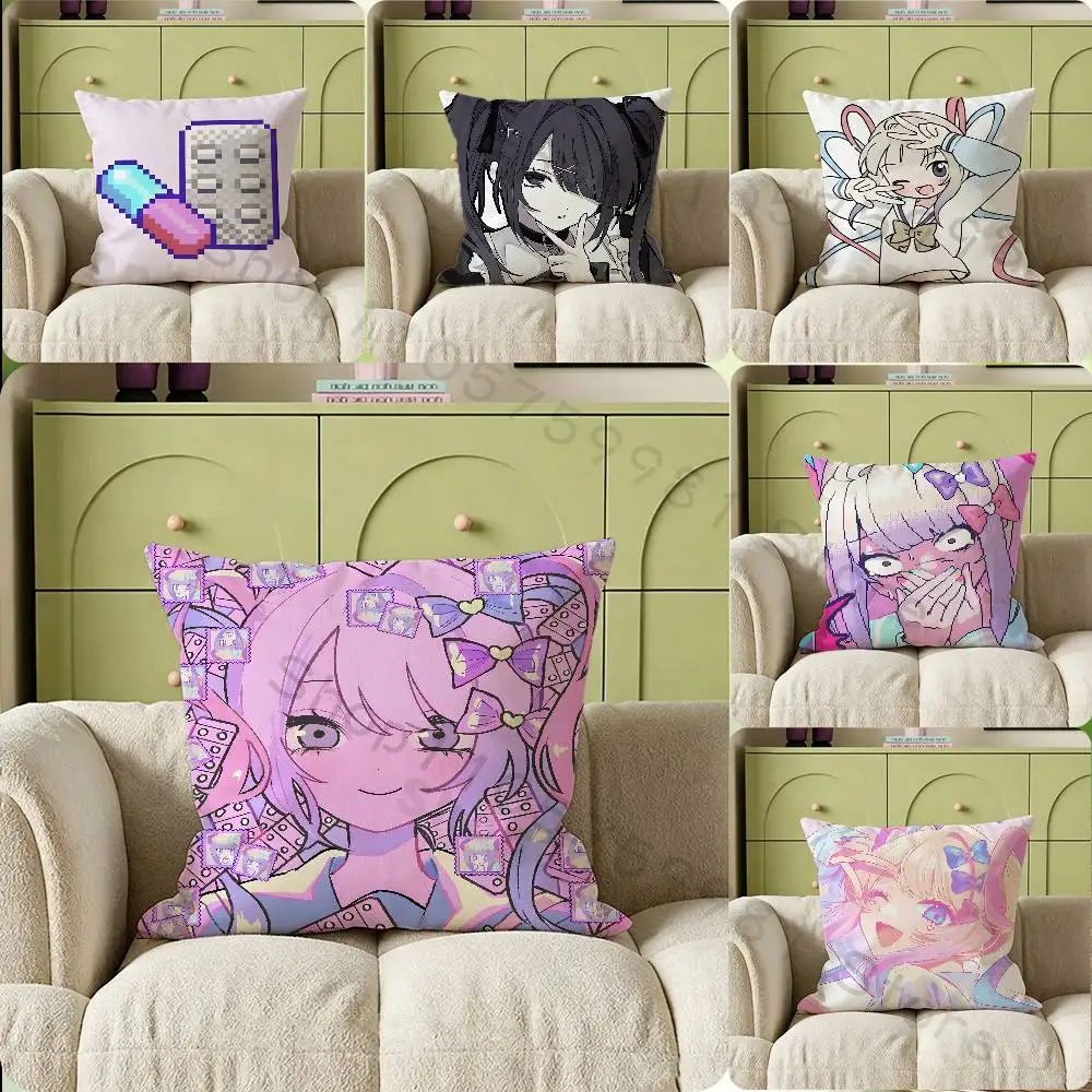 Kawaii N-Needy S-Streamer Overload Cartoon Printing Pillowcase Customized Pillow Cover for Sofa Home Decor