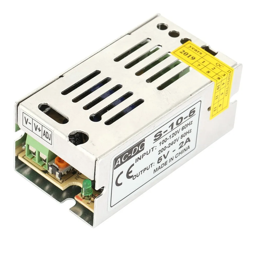 5V DC Power Supply Adapter 10W/25W Regulated Voltage Converter Short Circuit/Overload Protection AC 110V/220V