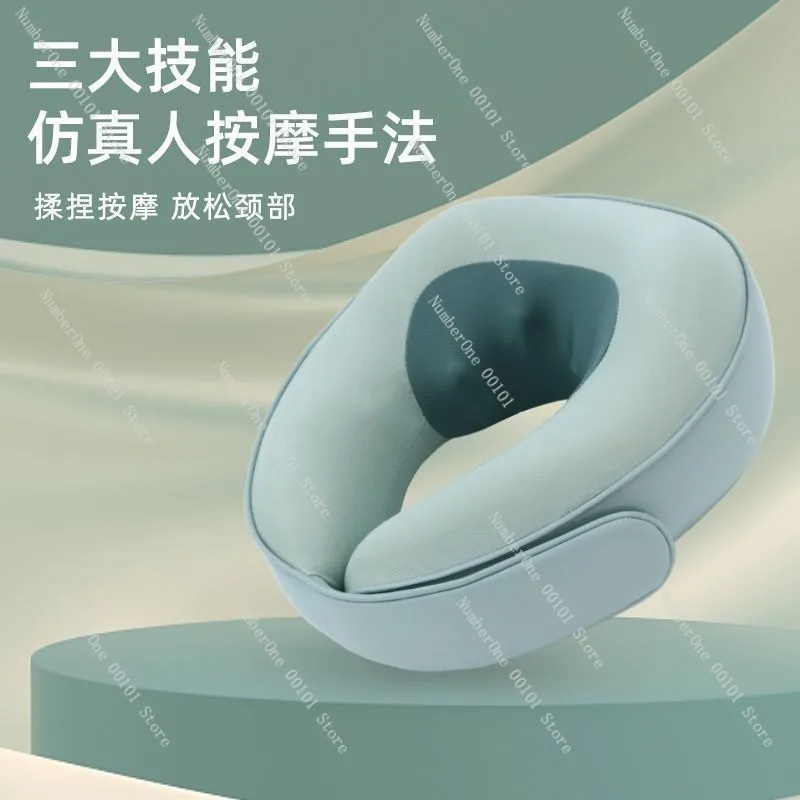 Neck Massage Pillow U Shape Cervical Massager Portable Kneading Neck Shoulder Massager Heating Massage Device