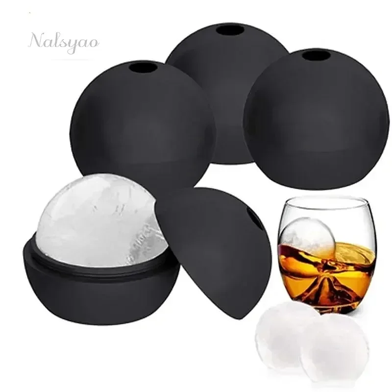 DIY Silicone Ice Cube Mold Round Ice Hockey Grid Creative Ice Maker Tray for Home Bar Kitchen Party
