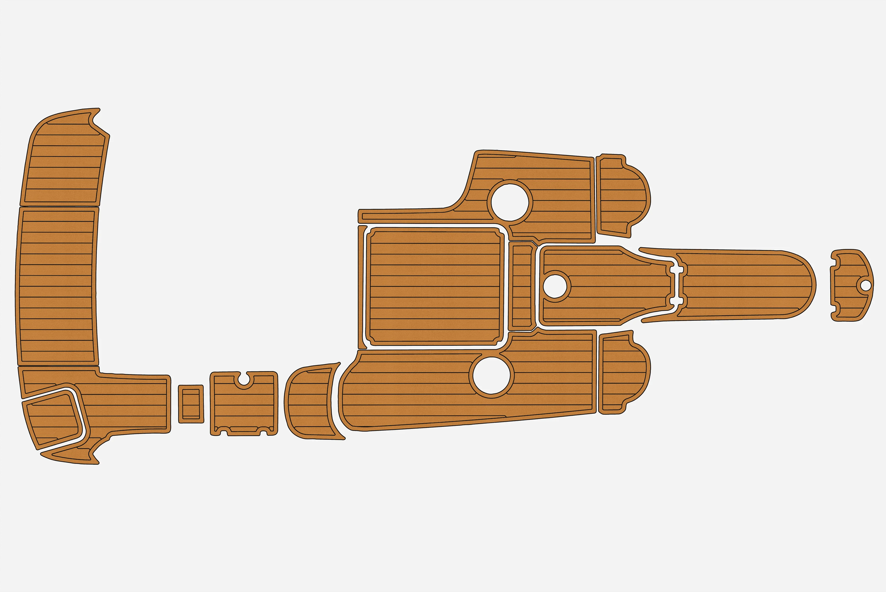 

2007 Bluewater Escap 1/4 дюйма, 6 мм, пена EVA, нескользящий морской коврик из тикового дерева, настил из ПВХ, оздоровительный ковер, морской пол