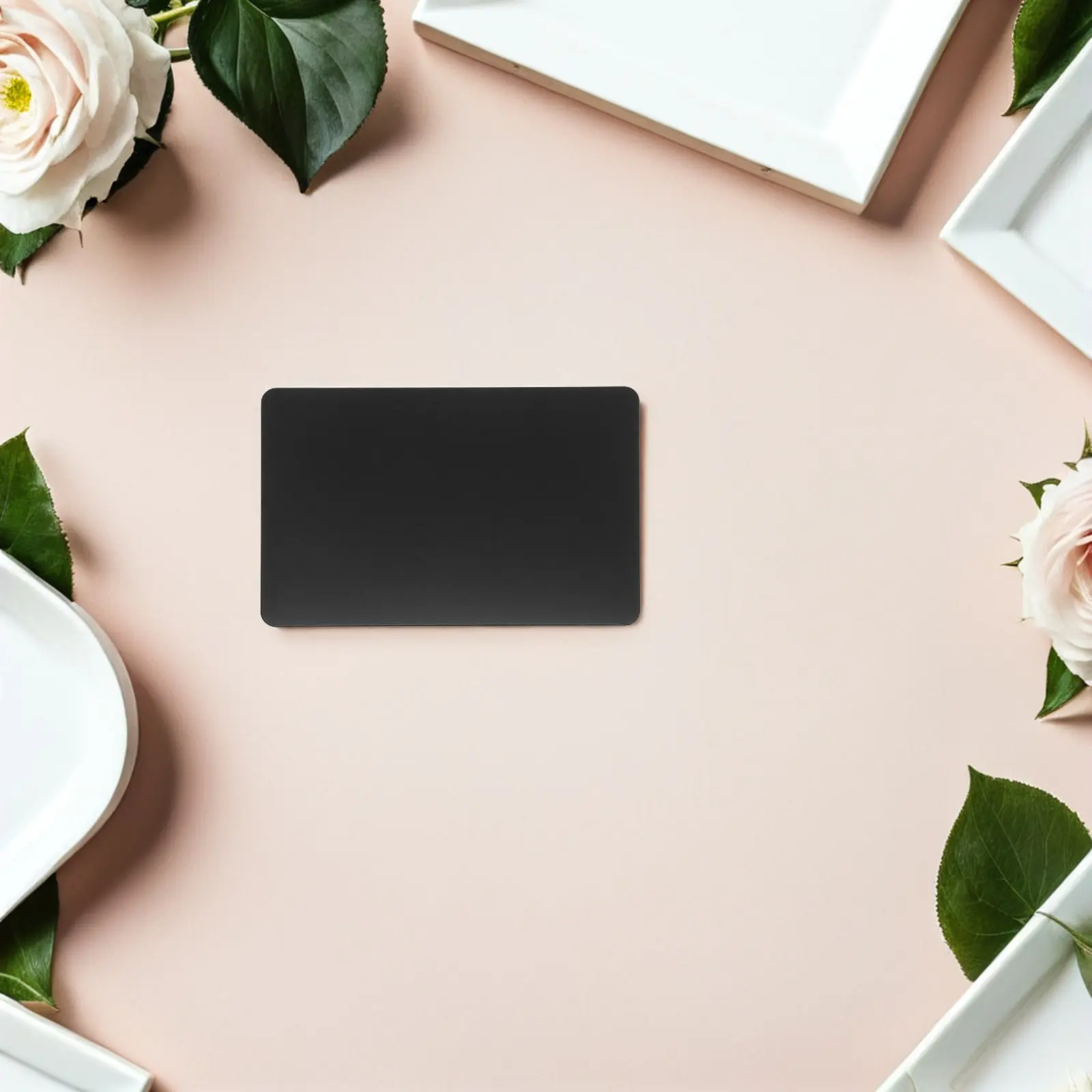 

6Pcs Aluminum Business Card Blanks Matte Black Metal Engraving Cards DIY Nameplates Personalized Tags for Professional Business