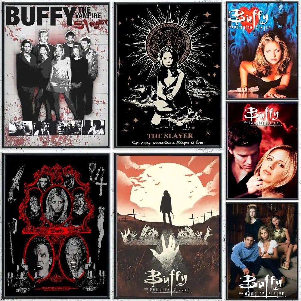 TV Series B-Buffy the Vampire Slayer Poster Reteo Wall Art Aesthetic Room Decor Print Living Room Bedroom Home Decoration