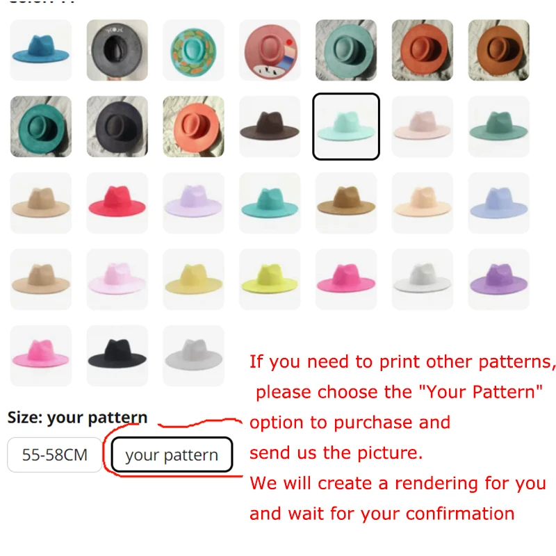 Suede Nubuck Leather Fedora Hats for Women Men Fashionable heat Printed Hat Pattern Hat 9.5cm Wide Brim Jazz Cap Customized Logo