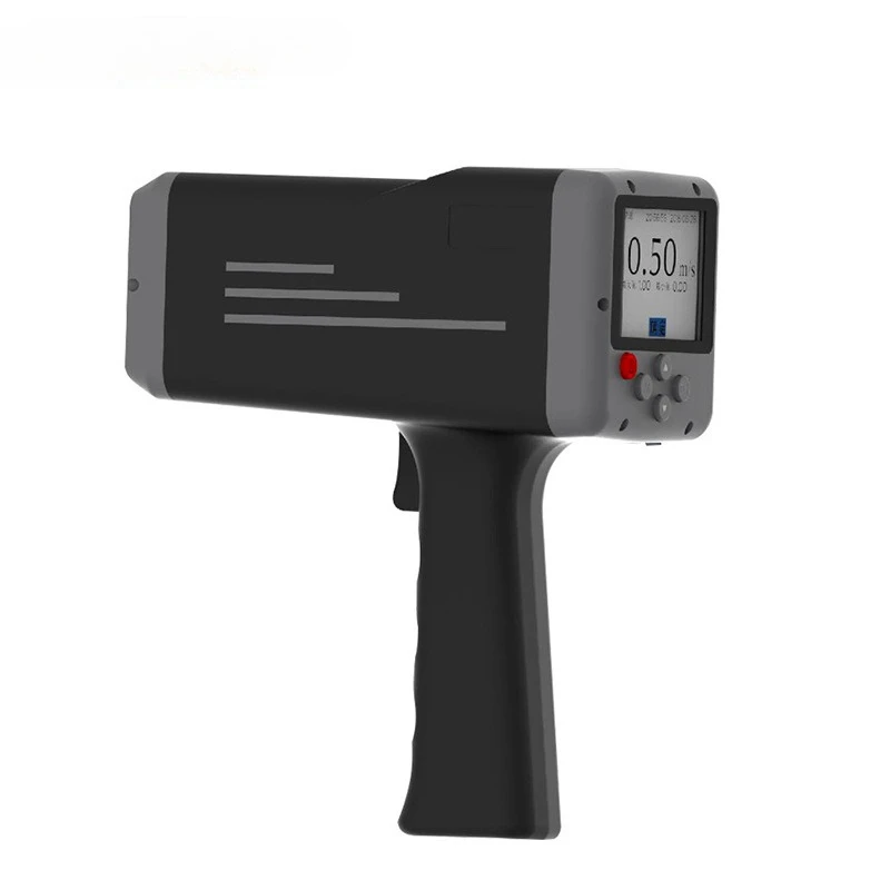 Handheld radio wave radar flow meter, contactless river flow monitor