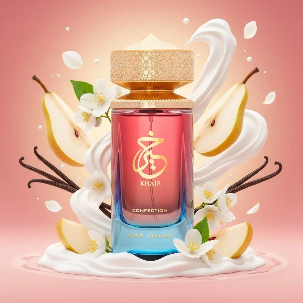 باريس كورنر كير كونفيكشن EDP 3.4 أونصة سائلة، عطر يومي حلو للجنسين، كريمة الكمثرى والياسمين المخفوقة، ملابس يومية