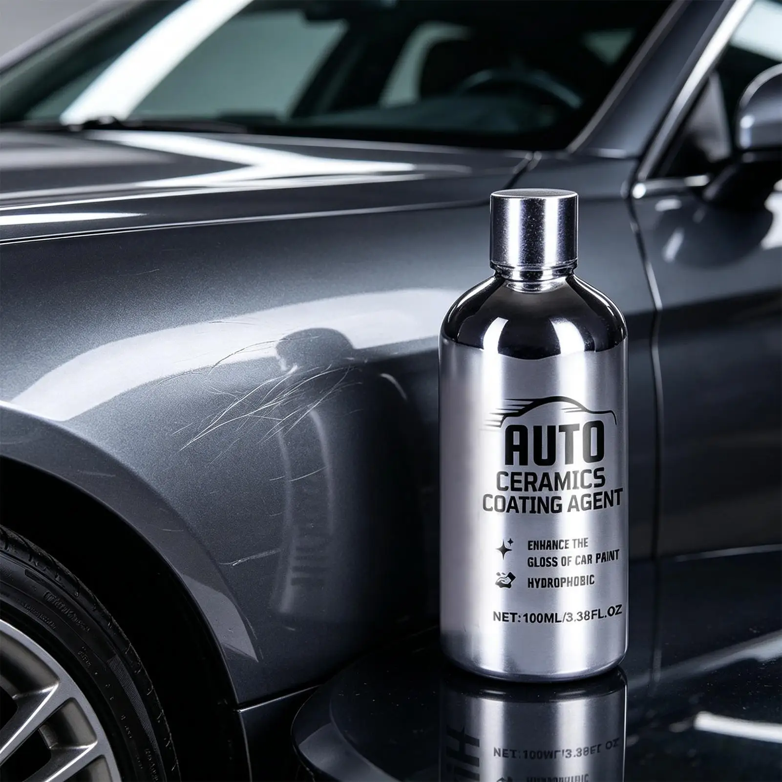 Restaurador de pintura para autos de alto brillo, revestimiento cerámico de acción rápida de 100 ml, producto de cuidado duradero para automóviles, remolques, caravanas y camionetas.
