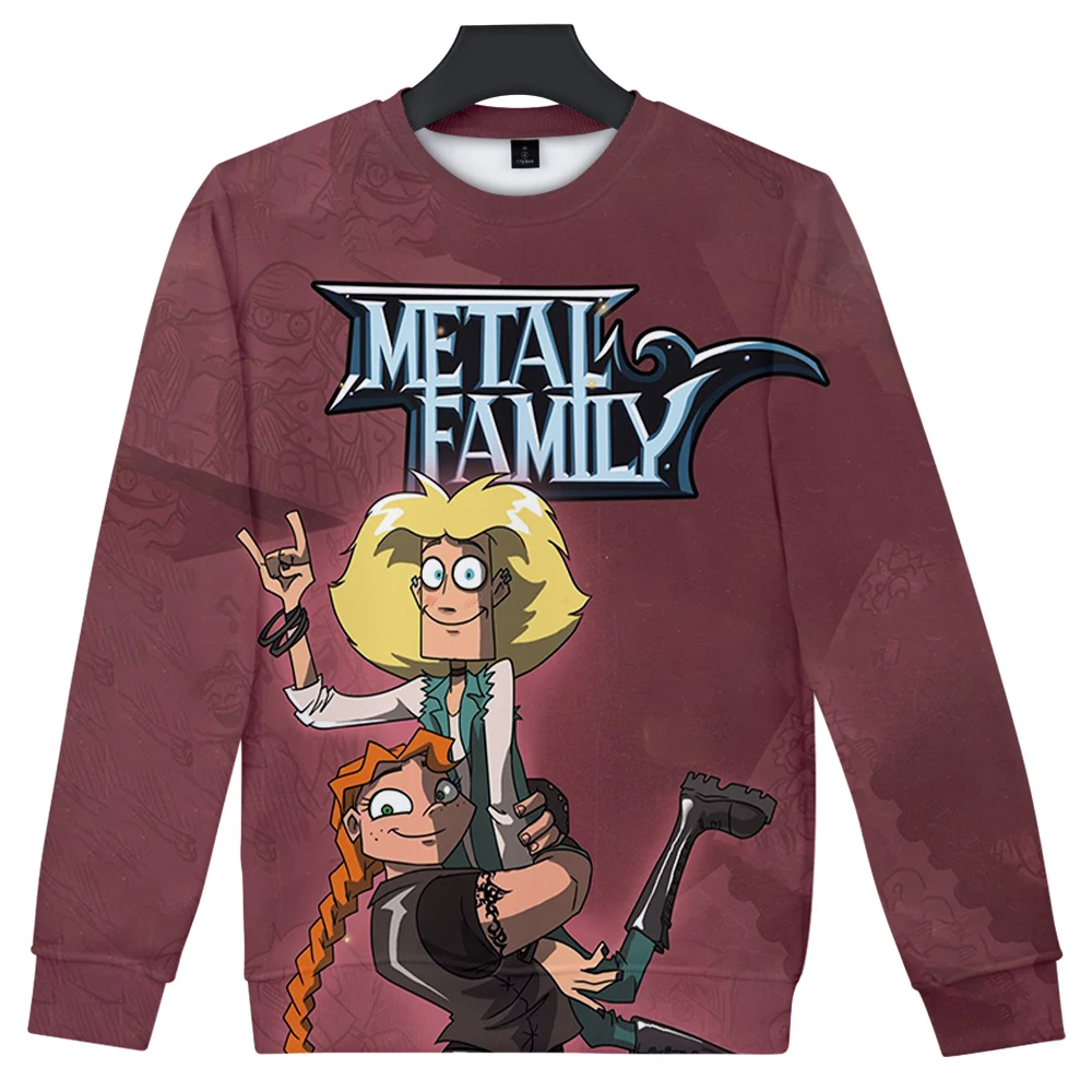 Metal Family 3D Prints Crewneck Sweatshirt Women/Men Fashion Long Sleeve Sweatshirts Unisex Casual Streetwear Clothes