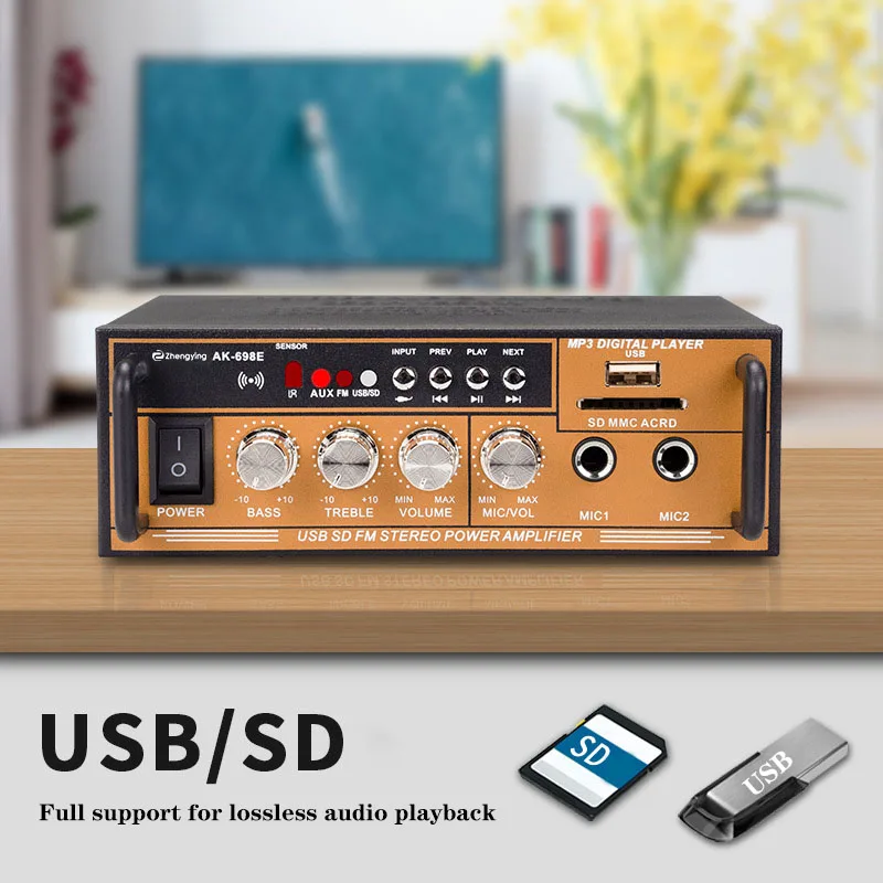 AK-698E BT5.0กำลังสูง220V ใหม่สำหรับครอบครัวเครื่องขยายเสียงใหม่คาราโอเกะระดับมืออาชีพไข้คาราโอเกะเครื่องขยายเสียงเสียงคาราโอเกะ