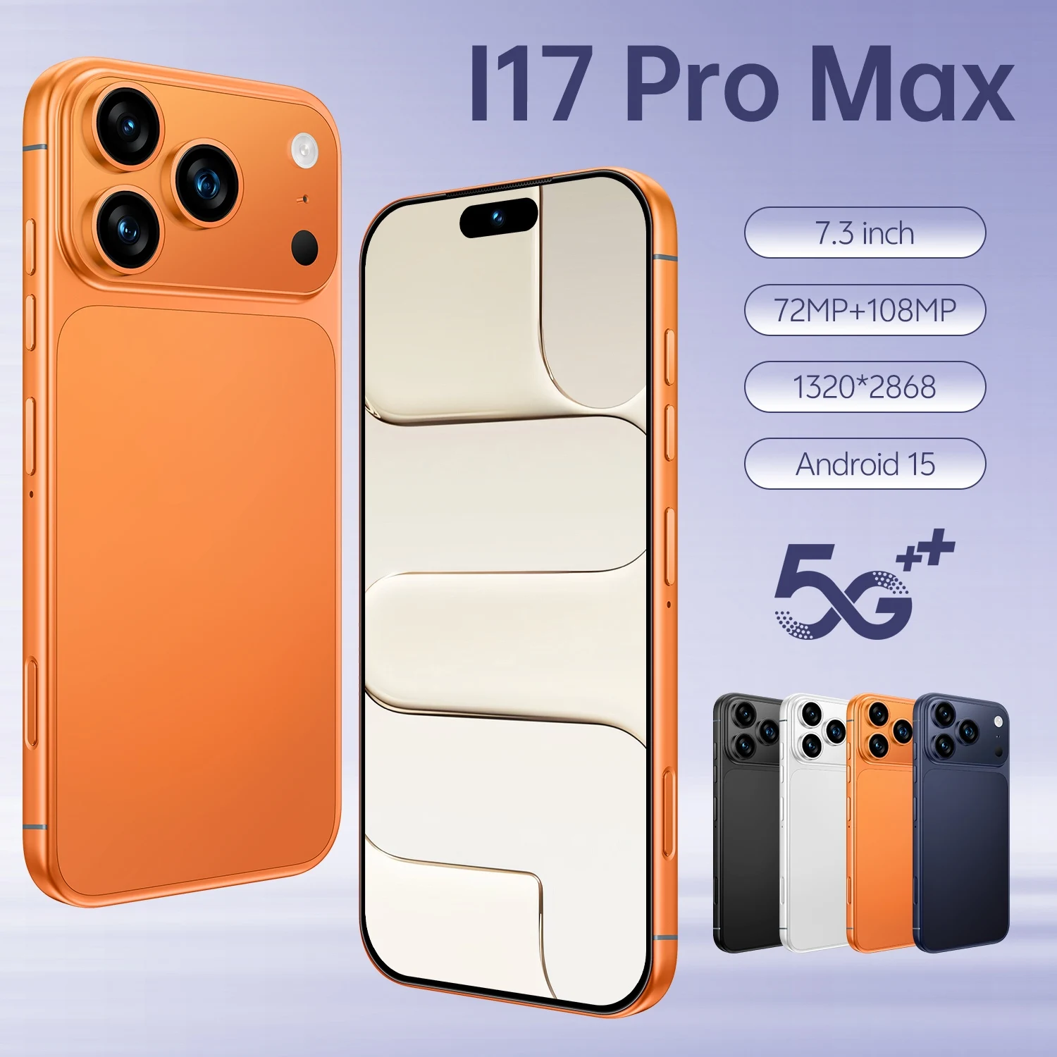 

Новая модель 2026 I17 Pro Max 6,8 дюйма HD оригинальная умная двойная карта 8000 мАч аккумулятор функция распознавания лиц