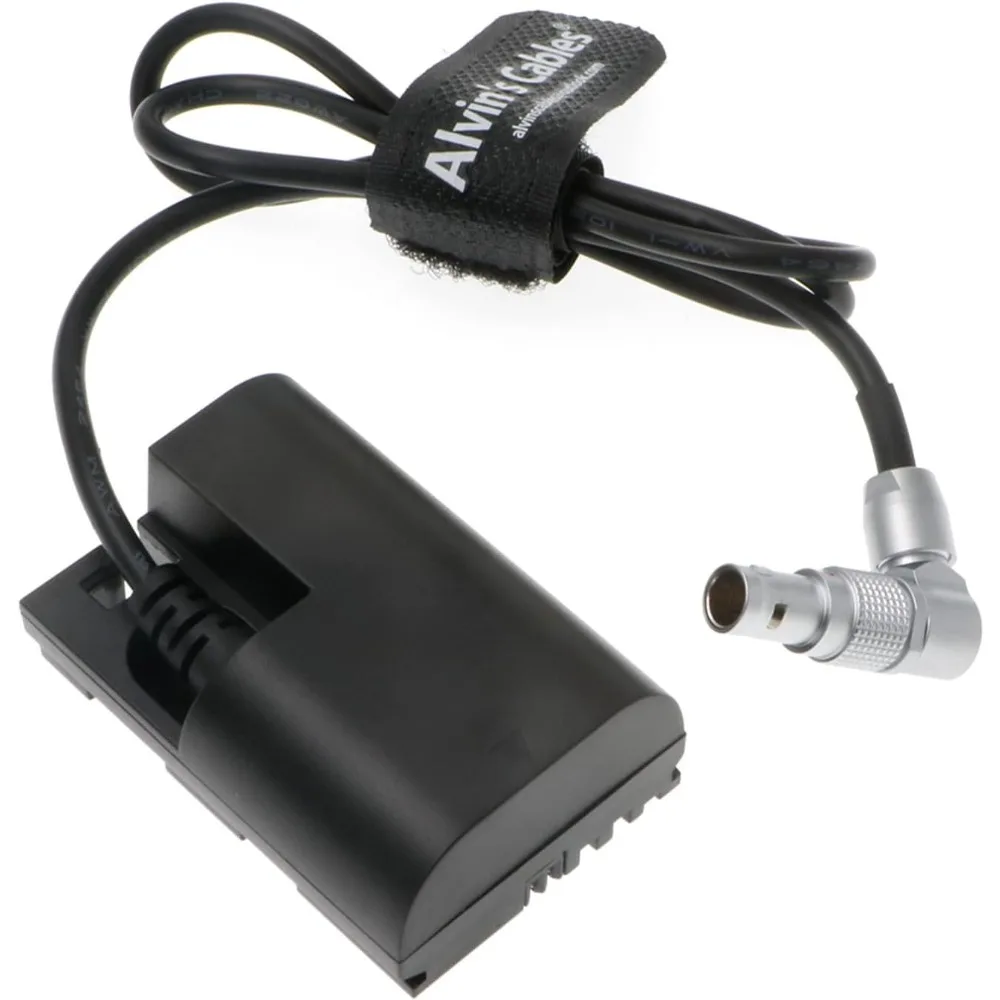 

E6-Dummy-Battery Power-Cable for Arri-Alexa-XT Rotatable Right-Angle 2-Pin-Male to Lanparte LP E6 Dummy Battery for Canon 5D