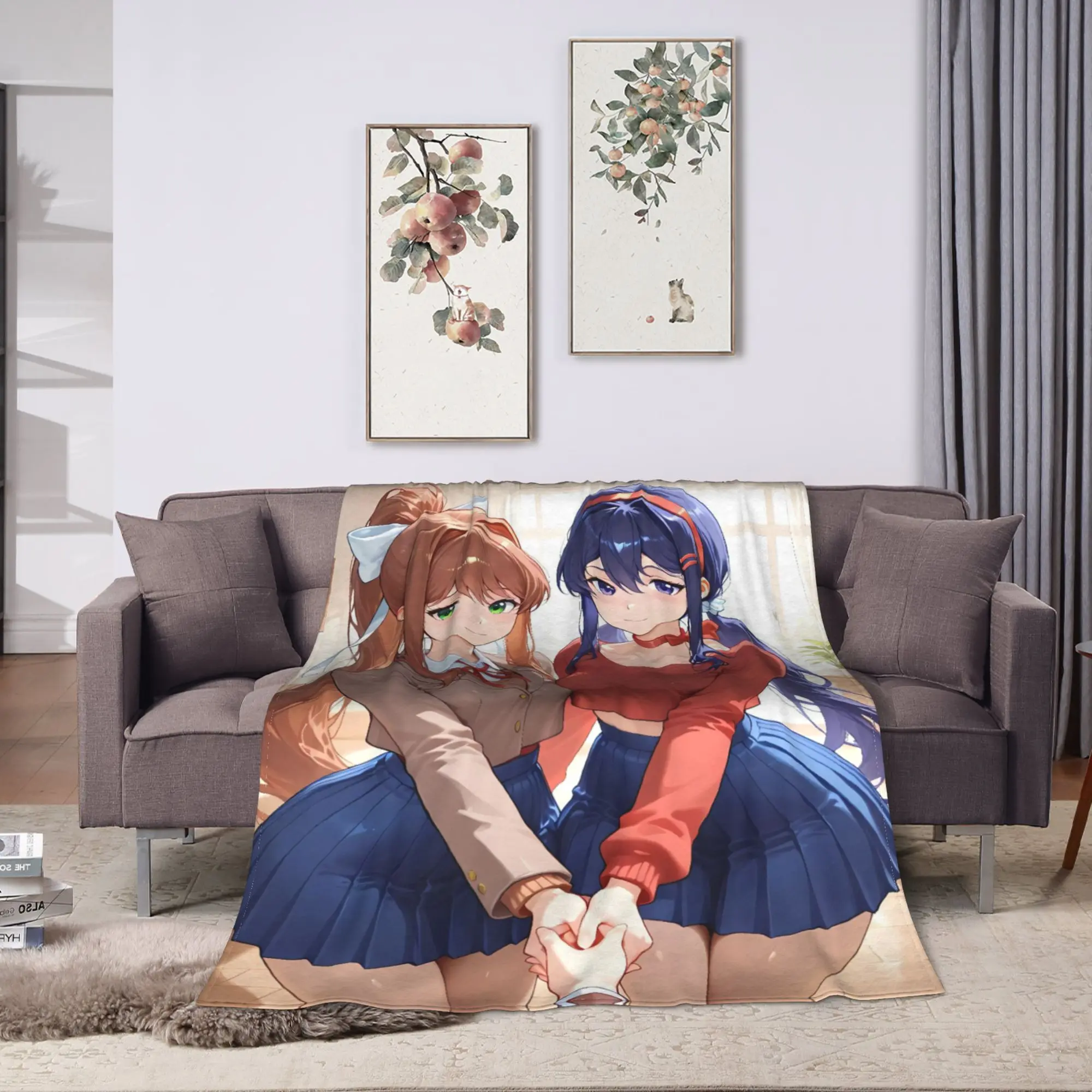 Miside Mita Video Game  Blankets  Travel Office Flannel Throw Blanket For Bedroom Super Warm Custom Quality Bedspread Gift Idea