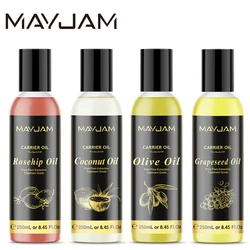 MAYJAM 250ml Rosehip Coconut Oil For Skin Care Massage Base Essential Oils Whitening Moisturizing Remove Acne Freckle Treatment