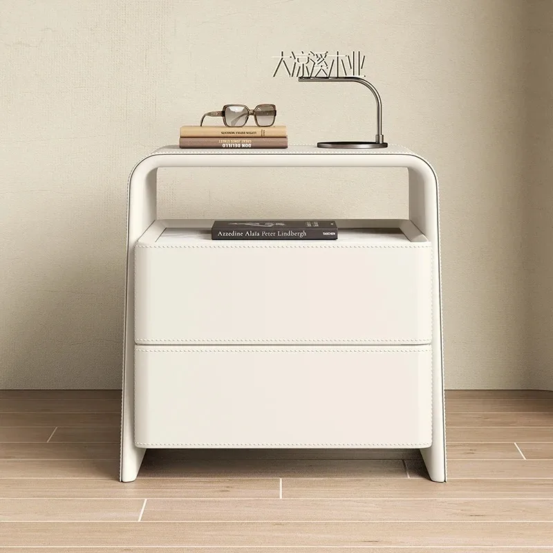 

Organizer Minimalist Nightstand Nordic Modern Aesthetic Trendy Drawers Safe Bedside Table Luxury Modular Muebles Salon Furniture