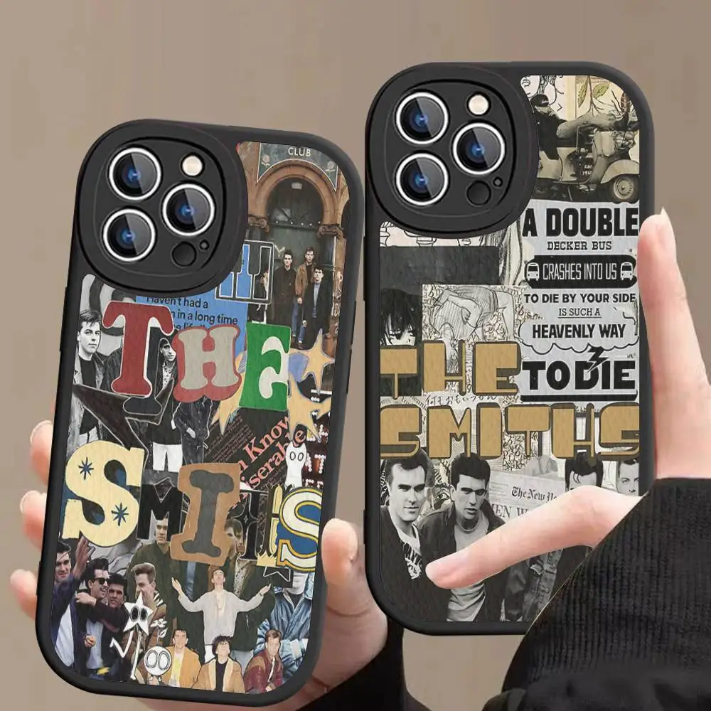 Coque de téléphone Rock Band The S-Smiths pour iPhone 16 15 14 13 12 11 Pro Max Plus, housse en cuir souple