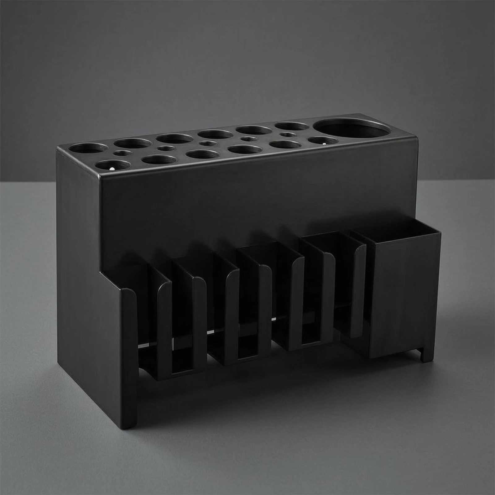 Hair Salon Tool Organizer Countertop Barber Tool Holder Salon Organizer Rigid Clipper Holder Tray Quick Access for Barbershop