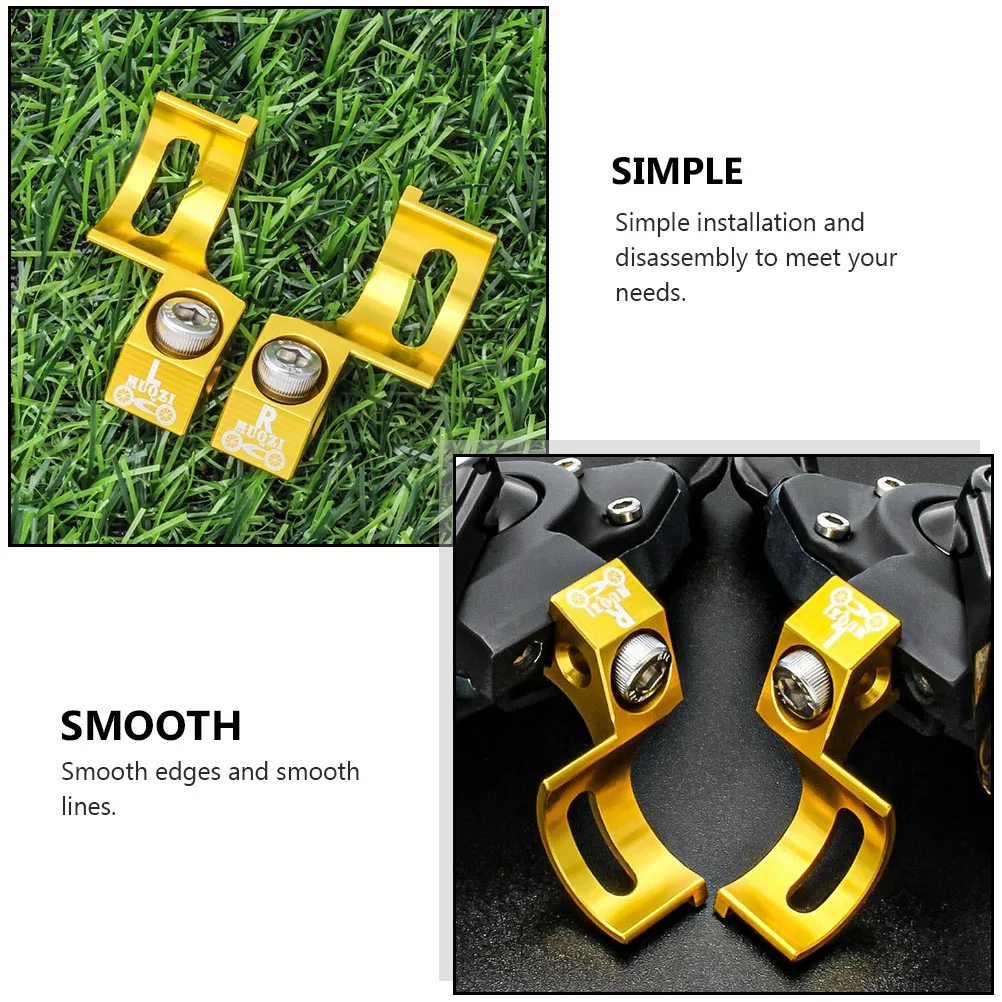 

2 Pcs Bike Connector Aluminum Alloy H Adapter Durable Lightweight Corrosion Resistant Brake Integrator Bicycle Gear