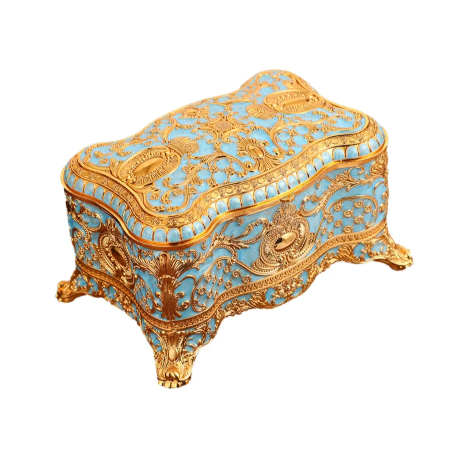 Jewelry Box Mother Day Gift Vintage Design Treasure Case Rectangle Trinket Holder Box for Bracelets Brooches Earrings Necklaces