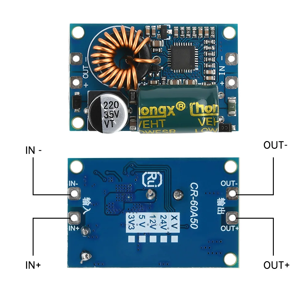 DC 12~60V To DC5/12V Buck Power Module Constant Voltage/Current Voltage Regulator Power Supply Board Fast Charging Module