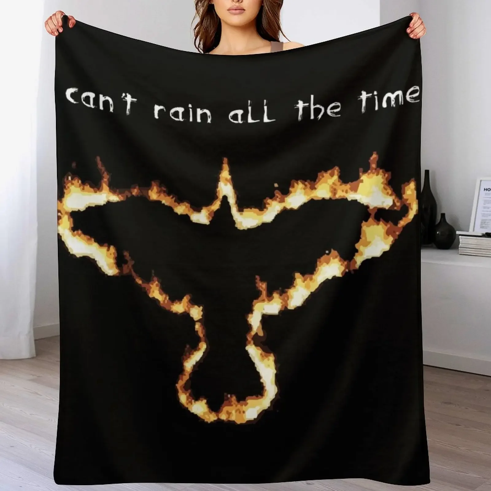 fire crow Throw Blanket Elegant Warm Throw Blanket for Hotel Home
