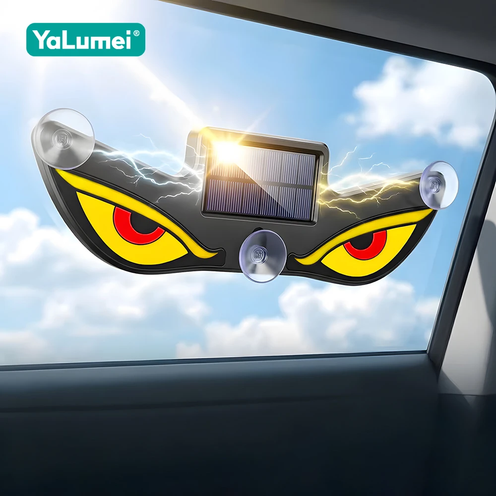 For Tesla Model 3 Highland 2024 2025 2026 Universal Car Solar Devil Eye Warning Light Free of Wiring Lamp Decoration Accessories