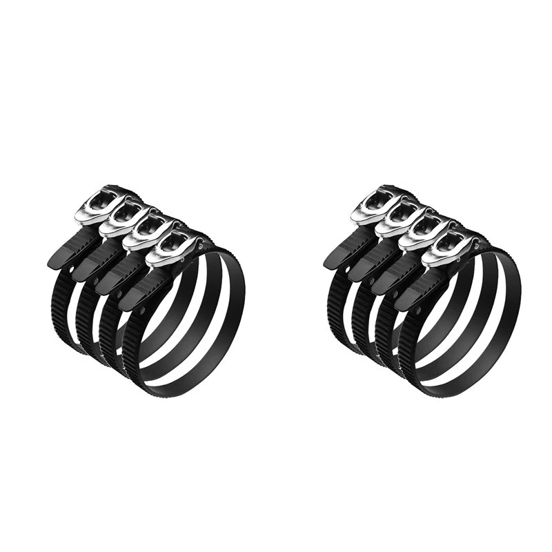My Home 8Pcs 20 Inch Heavy Duty Reusable Ratcheting Cable Ties With Stainless Steel Buckle, Adjustable Locking Straps