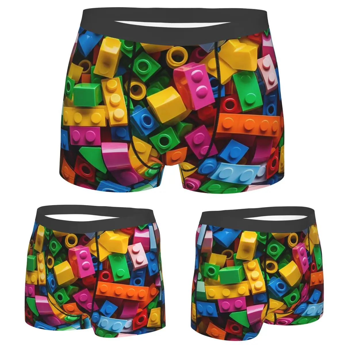 

Boxer Underpants Shorts Lego Texture 2 Panties Men's Comfortable Underwear for Homme Man Boyfriend Gifts