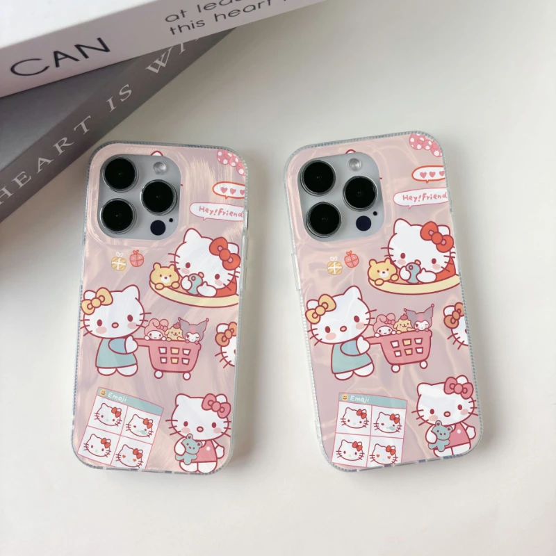 

Sanrio Hello Kitty Phone Case For iPhone 15 14 13 12 11 Pro Max XR XS MAX 7 8 Plus Cute My Melody Kuromi Cartoon Case