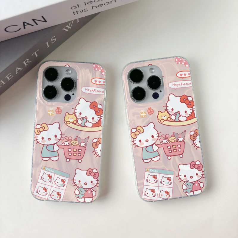 Sanrio Hello Kitty Phone Case For iPhone 15 14 13 12 11 Pro Max XR XS MAX 7 8 Plus Cute My Melody Kuromi Cartoon Case