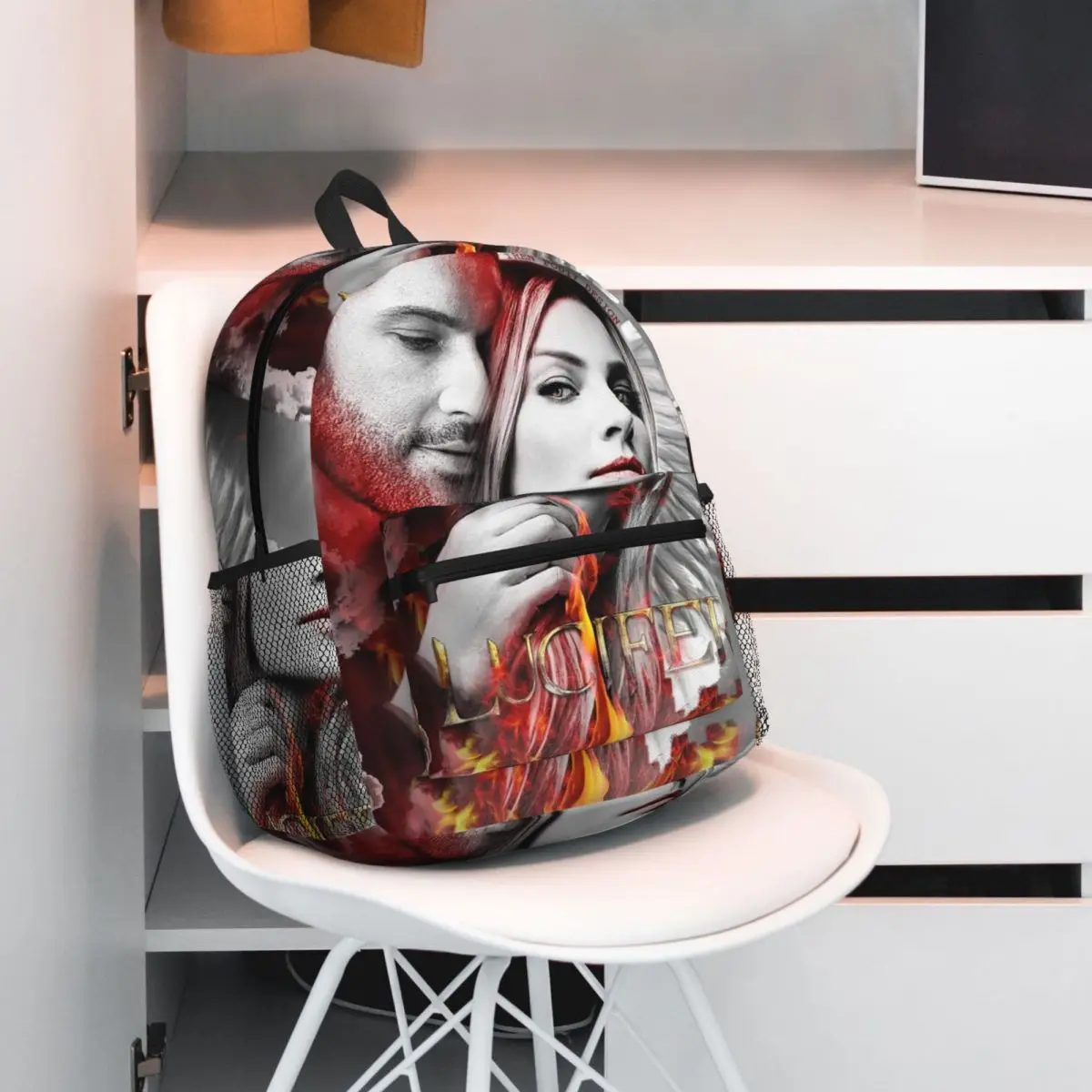 Lucifer Morningstar TV Series 1 Backpack Student BookBag Children School Bag Computer Shoulder Bags for Men Women