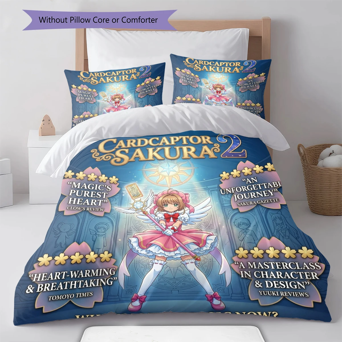 Cardcaptor Sakura Soft Cozy Duvet Cover, Children Bedding Set Gift, Extra LargeMultiple Sizes -HE4