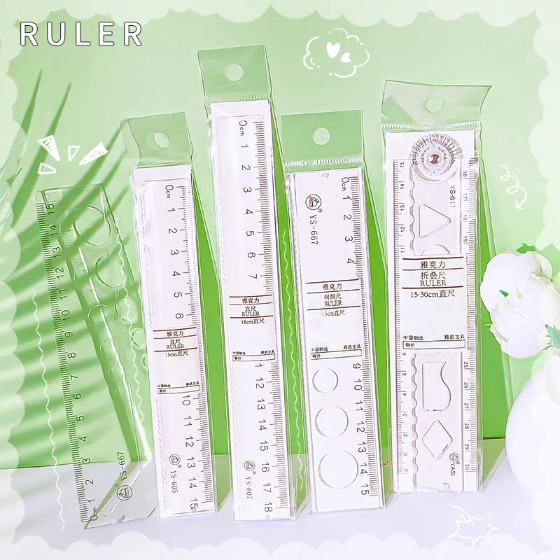 Aesthetic stationery and office school useful back to School supplies Architecture drawing material ruler school rules byKawaii