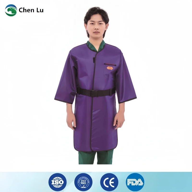 X-ray gamma ray radiological protection 0.35/0.5mmpb long sleeved double-sided lead overcoat radiation protective lead clothes