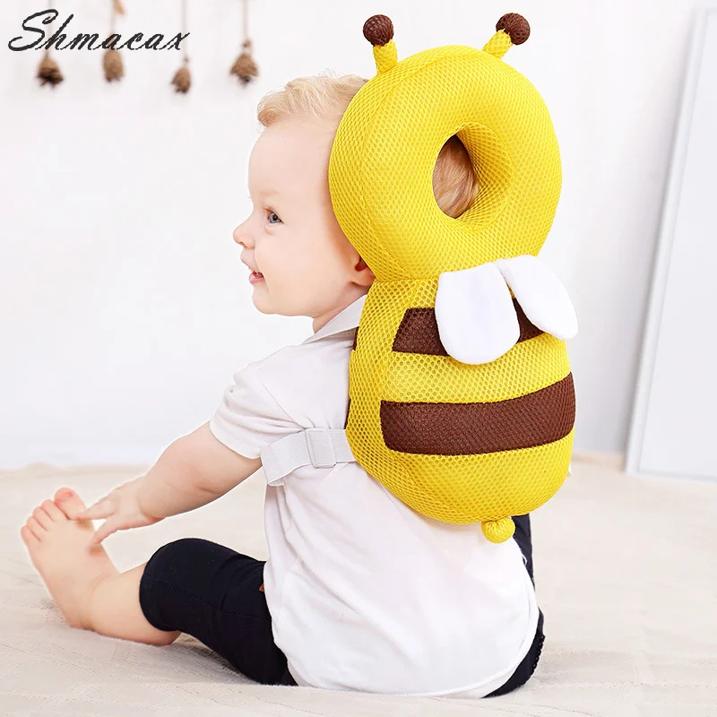 Head Back Protector Baby Protect Pillow Learn Walk Headgear Prevent Injured Safety Pad Prevention Fall Cartoon Bee Kids Pillows