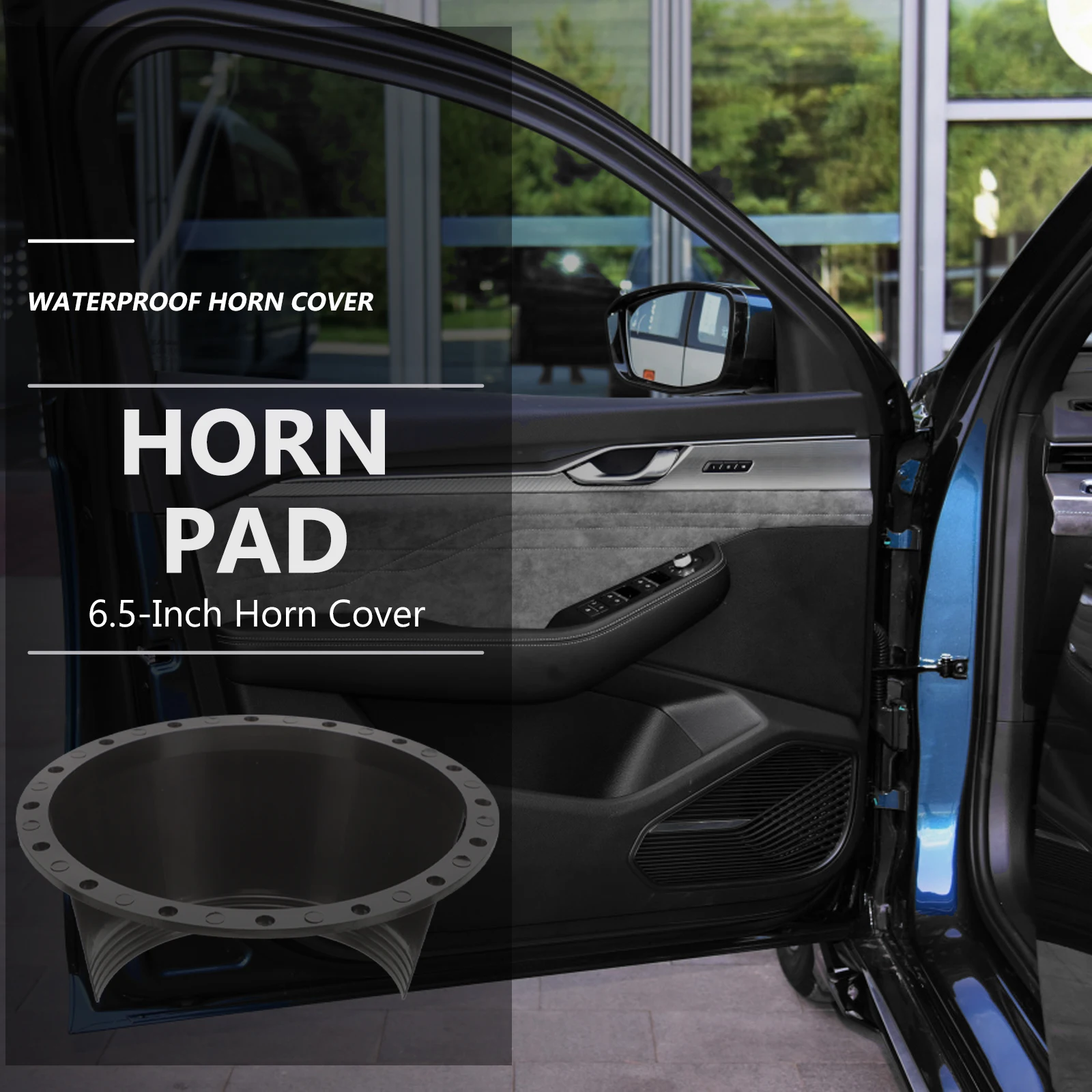 

2Pcs Splashproof Speaker Adapter Ring Car Speaker Spacer Plastic Cover 65 Inch Waterproof Audio Replacement Pad