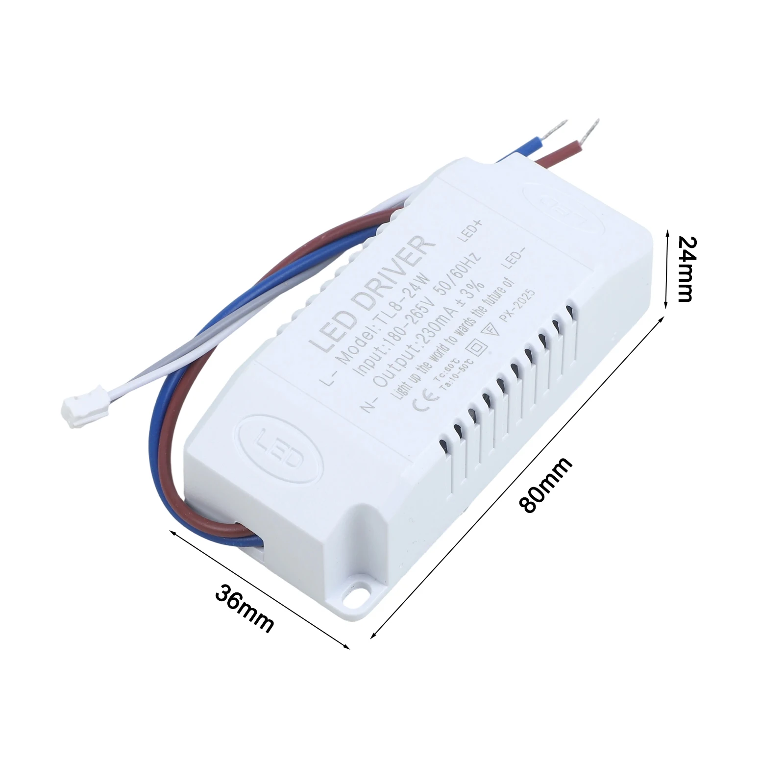 Electronic Transformer LED Driver 80* 35* 23MM AC180-265V50/60HZ DC90-140V240mA Two-position 8-24W Panel Light Ceiling Light