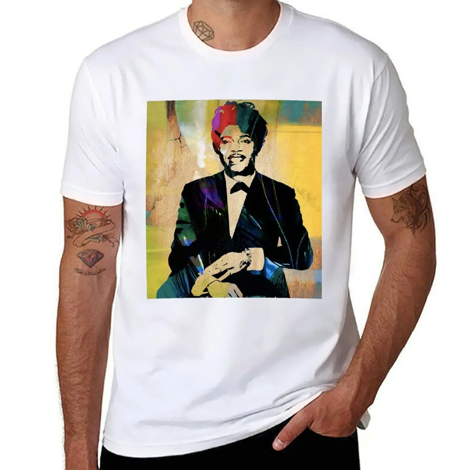 

Little Richard Painting Art T-Shirt t shirts for man cotton funny t shirt for man T-Shirt