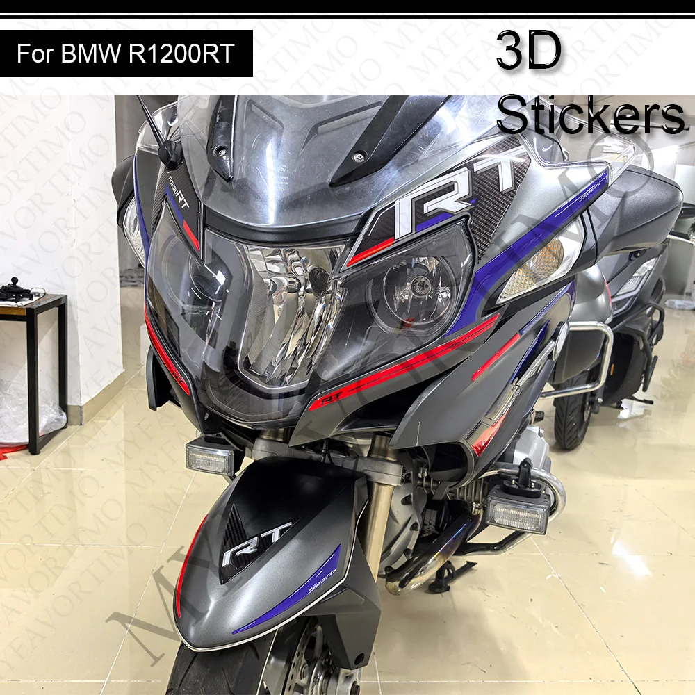 Kit de apertos para tanque, carenagem de joelho, para-lamas, porta-malas, capas de bagagem, adesivos 3d, decalques, protetor para bmw r1200rt r 1200 rt r1200