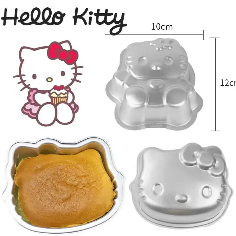 Sanrio Hello Kitty Kitchen Baking Mold Aluminum Alloy Cupcake Cakes Mould for Pastry Cakes Dessert Cute Mini Cupcake Baking Pan