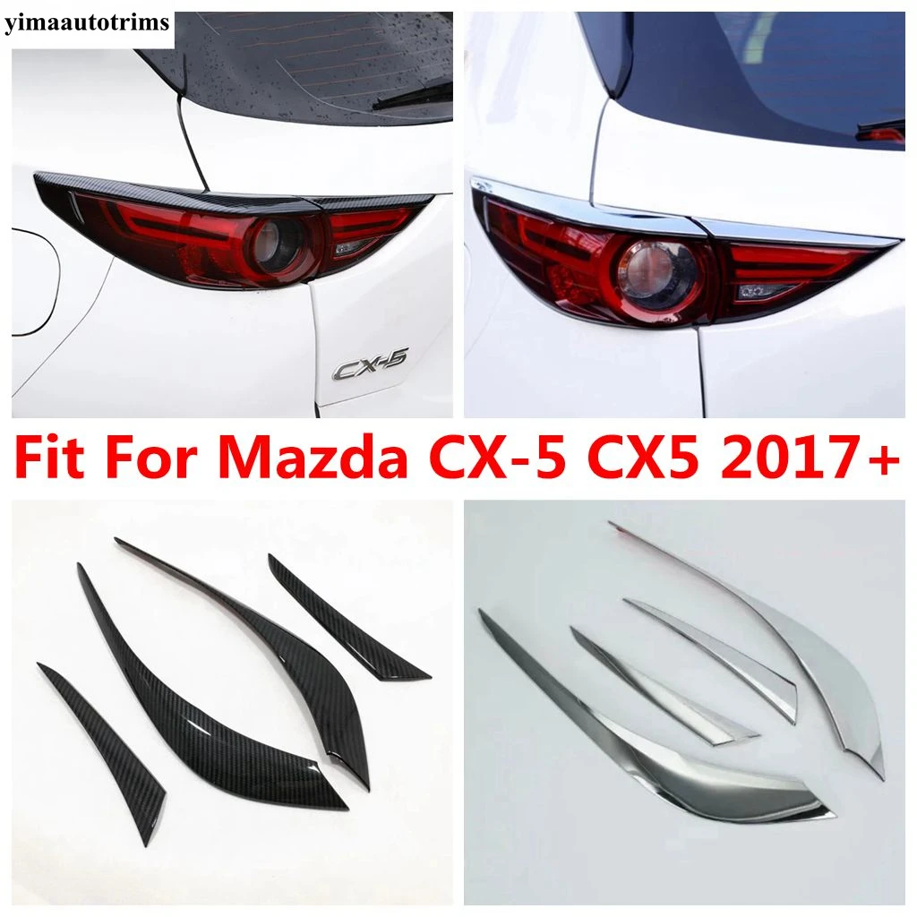 

Car Front Head Light Eyebrow / Rear Tail Lamp Eyelid Strip Cover Trim Carbon Fiber Accessories For Mazda CX-5 CX5 2017 - 2021