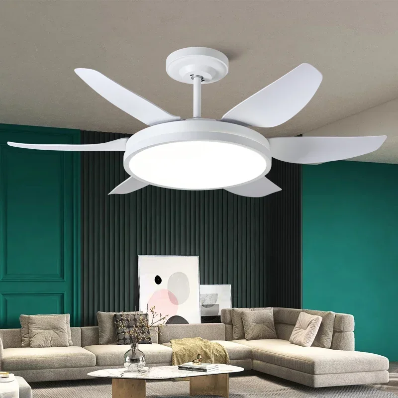 CEDRIC Fan Light Nordic LED Ceiling Fan Light Modern Minimalist Restaurant, Living Room, Bedroom Commercial Electric Fan