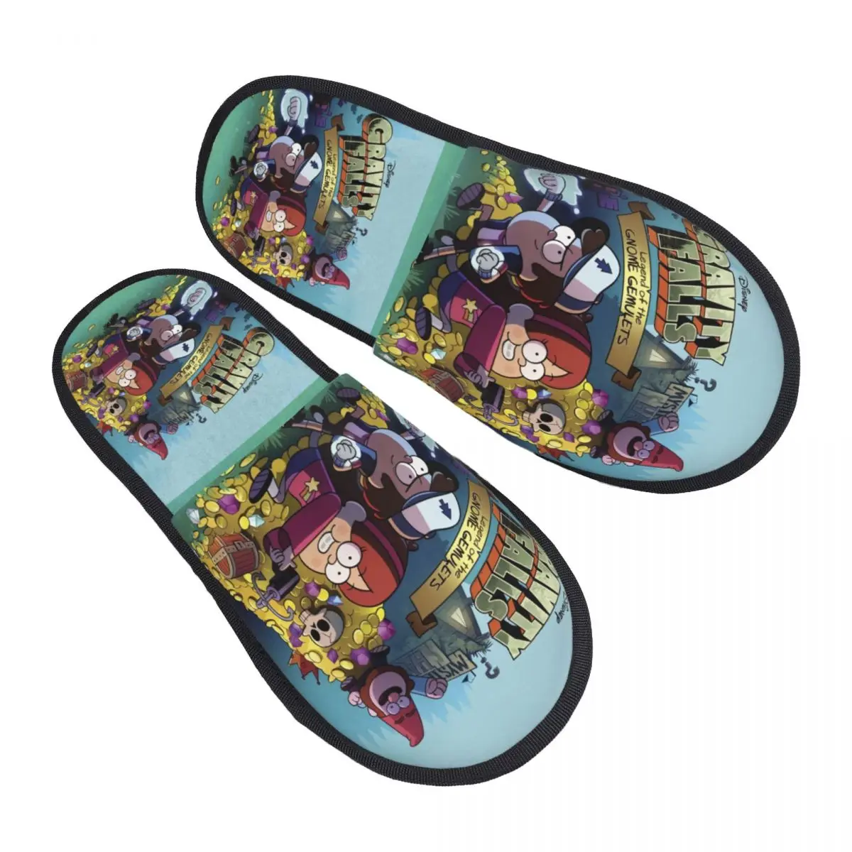 

Мягкие домашние тапочки из пены с эффектом памяти в стиле аниме Gravity Falls, женские уютные теплые нескользящие тапочки