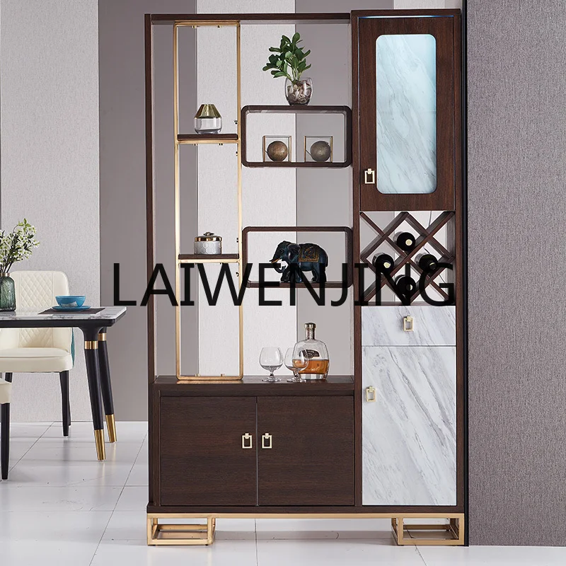 Hong Kong Style Affordable Luxury Style Partition Shoe Cabinet Modern Simple Hallway Double-Sided Decorative Wine Cabinet