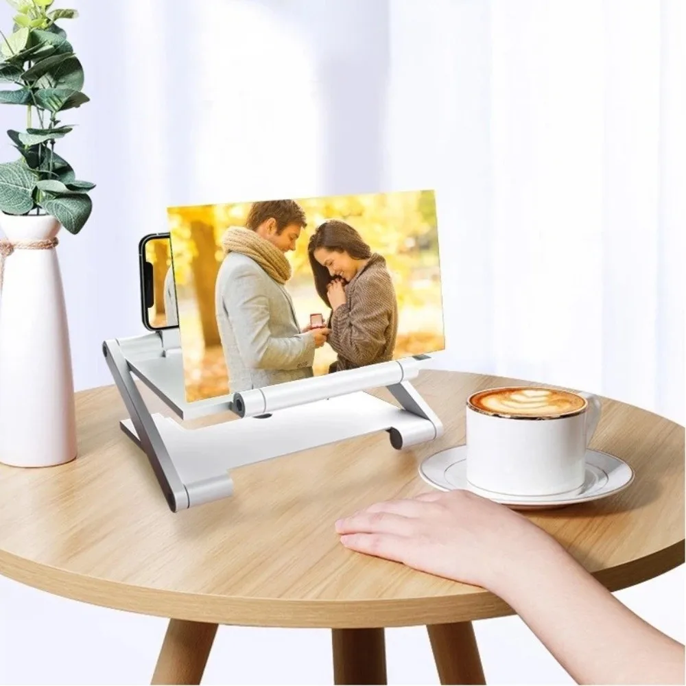 Portable Folding Cell Phone Screen Amplifier Enlarged Screen HD Screen Enlarge Magnifier Multi functional Phone Holder