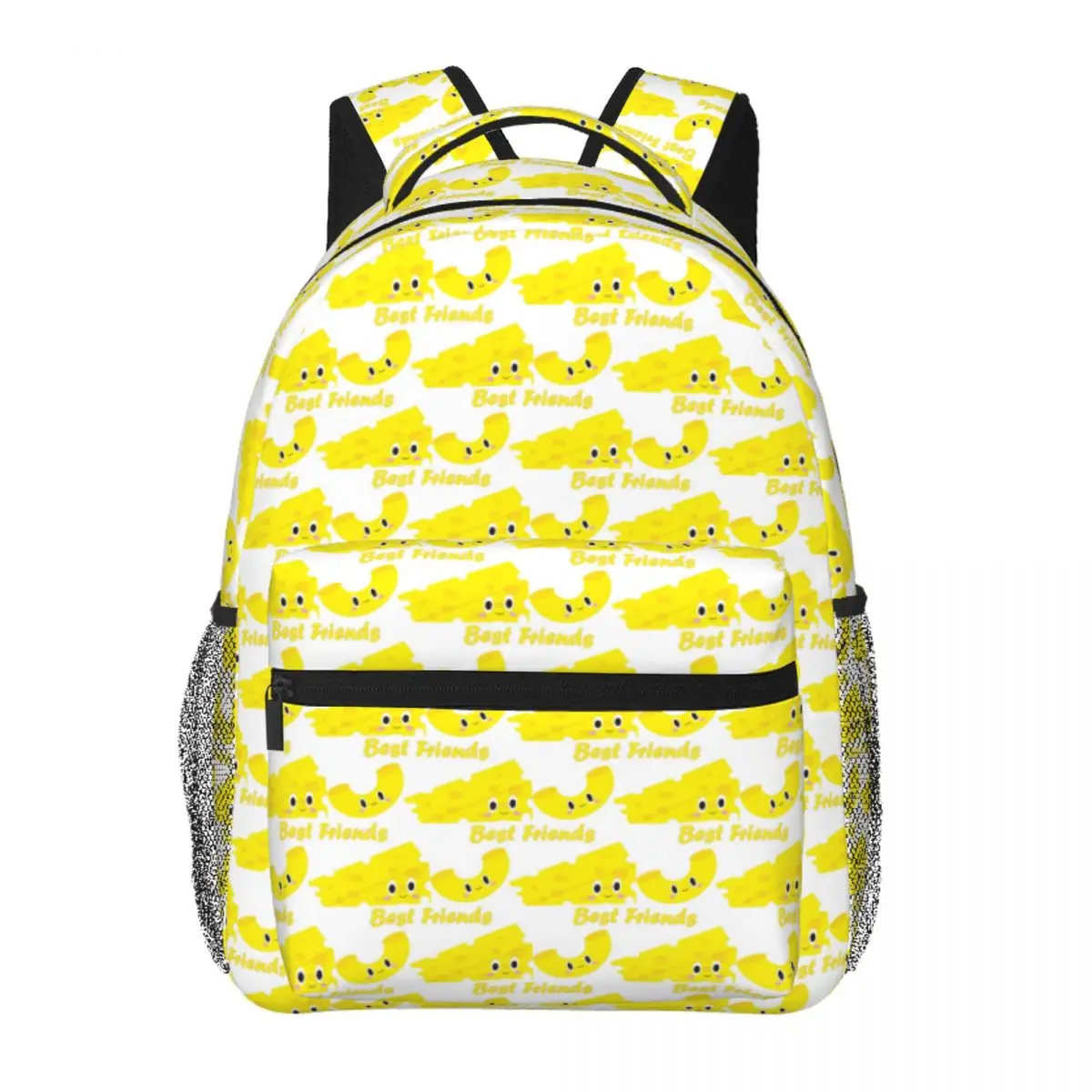 Best Friends Macaroni And Cheese Backpack Student BookBag Children School Bag Computer Shoulder Bags for Men Women